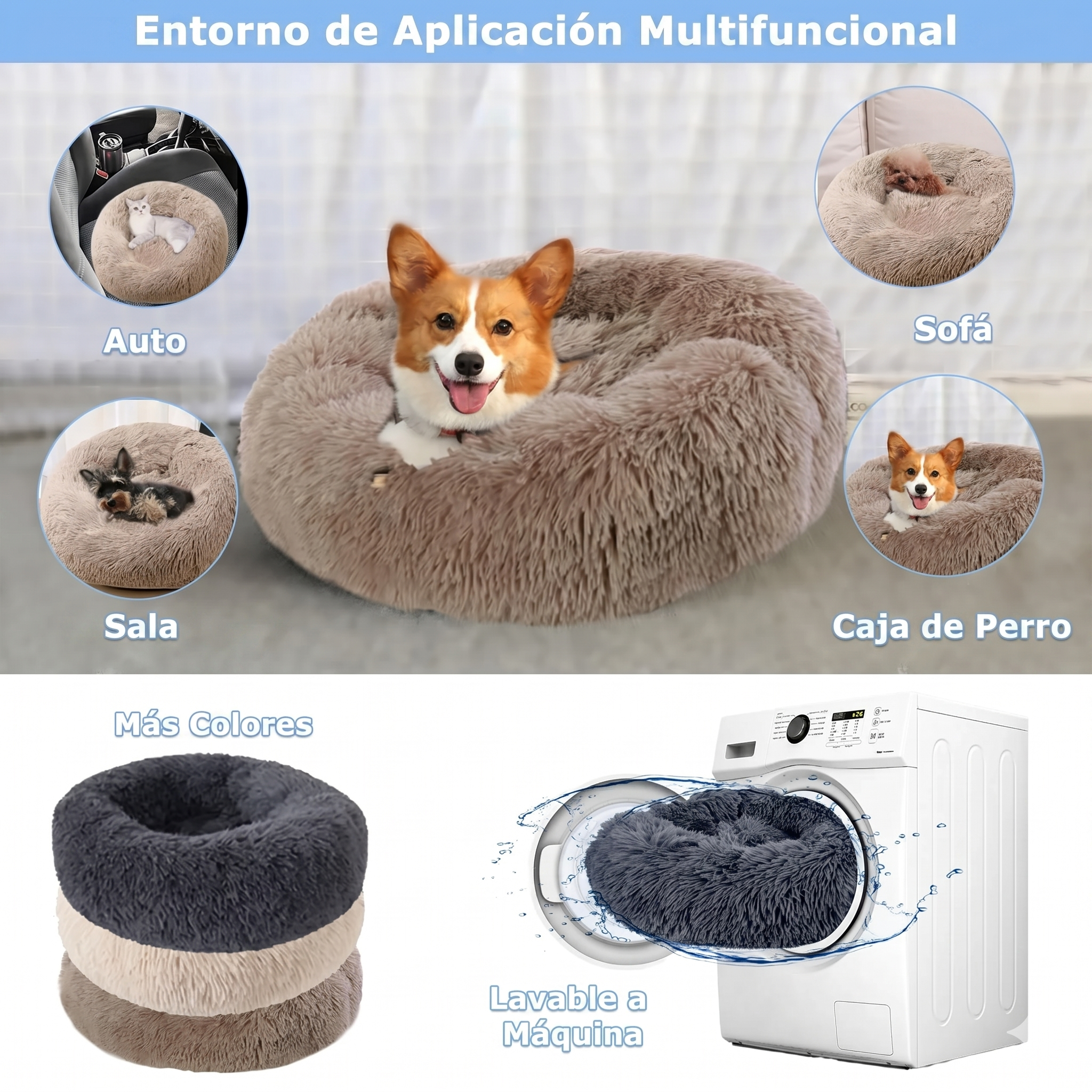 Cama Donut para Perros — Ortopédica y Ultrasuave