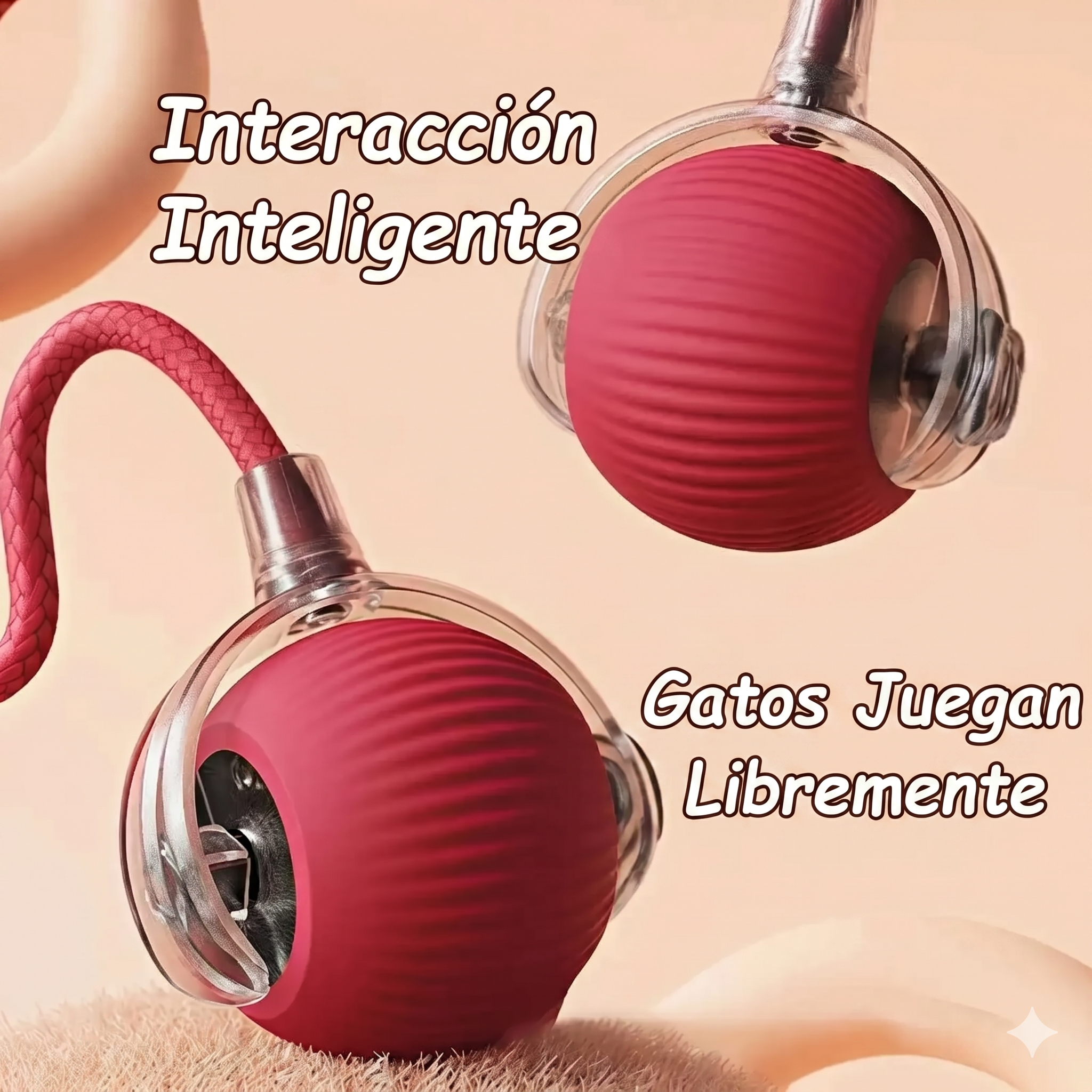 Pelota Interactiva Automática para Perros — Juguete Eléctrico Recargable