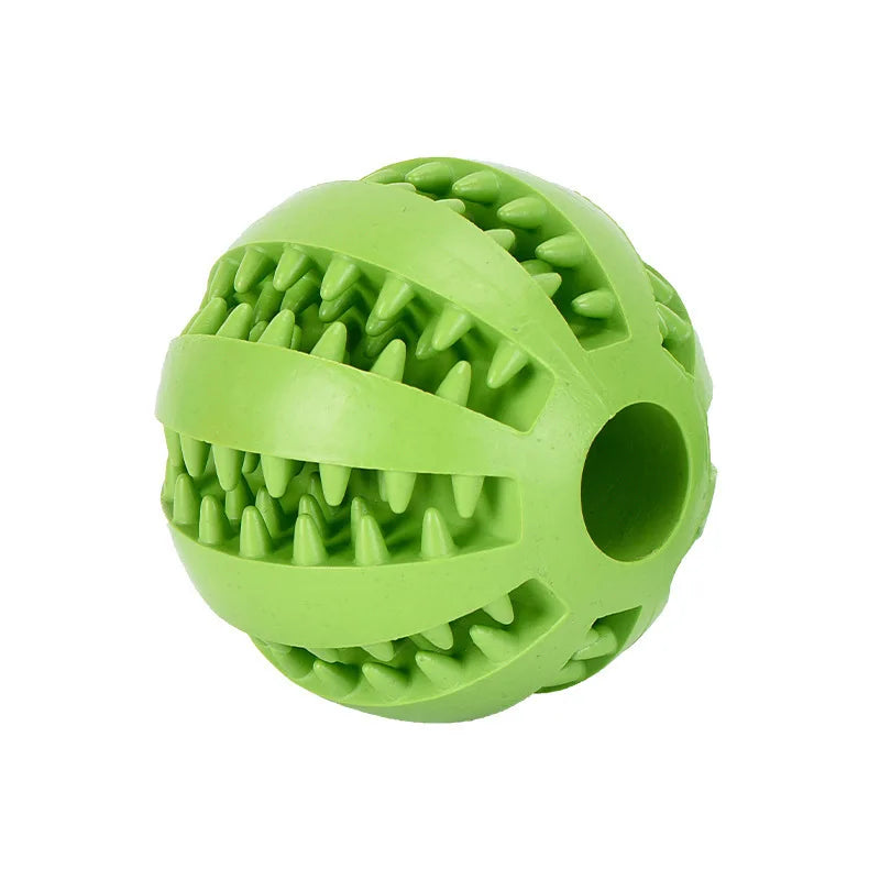 Pelota Interactiva para Perros — Juguete Dental de Goma con Dispensador de Premios