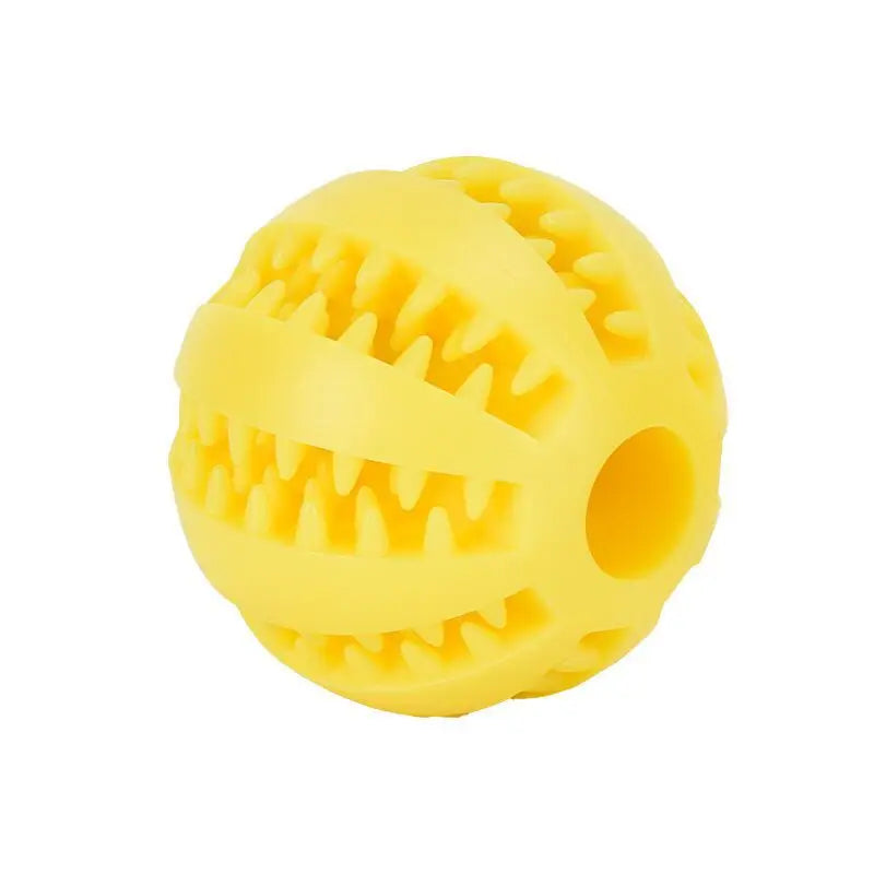 Pelota Interactiva para Perros — Juguete Dental de Goma con Dispensador de Premios