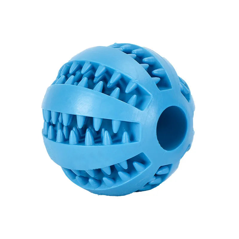Pelota Interactiva para Perros — Juguete Dental de Goma con Dispensador de Premios