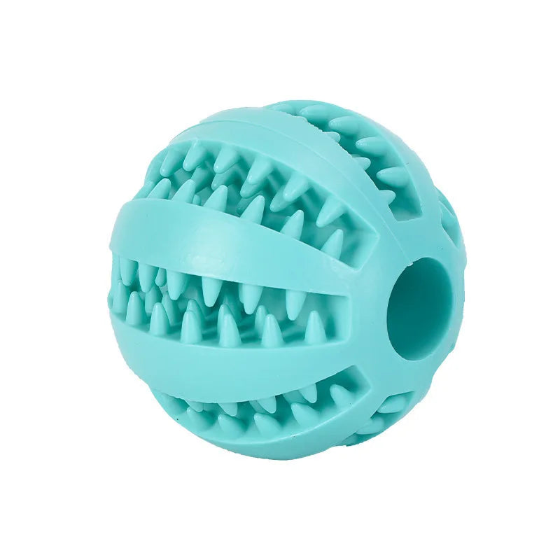 Pelota Interactiva para Perros — Juguete Dental de Goma con Dispensador de Premios