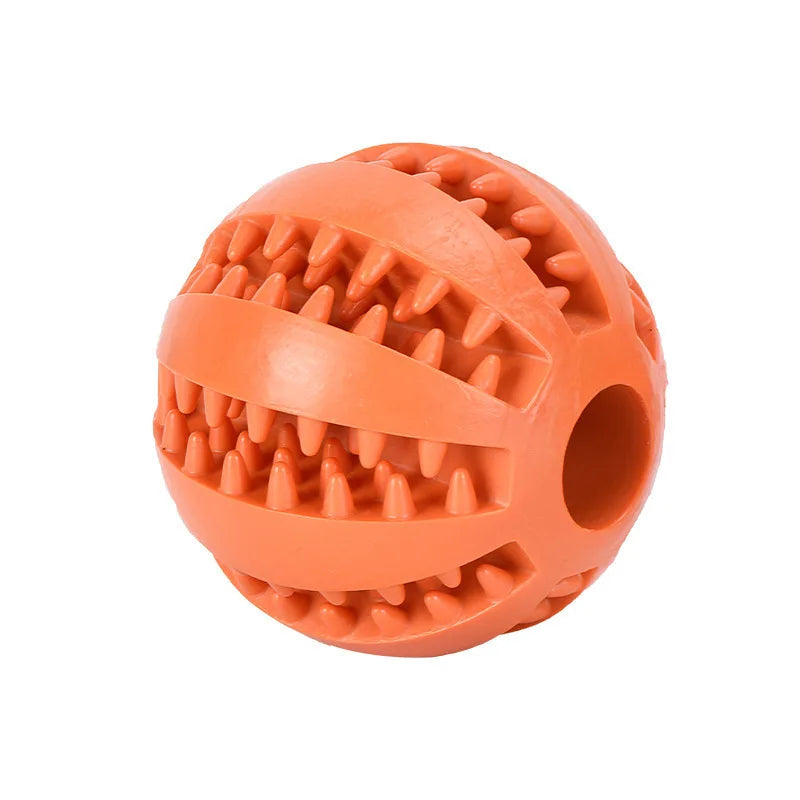 Pelota Interactiva para Perros — Juguete Dental de Goma con Dispensador de Premios